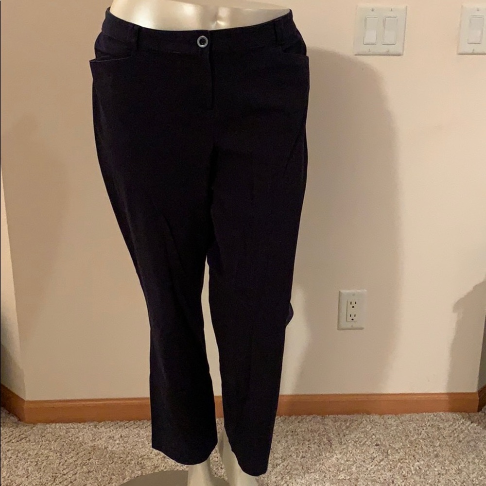 Lane Bryant navy straight leg Chinos